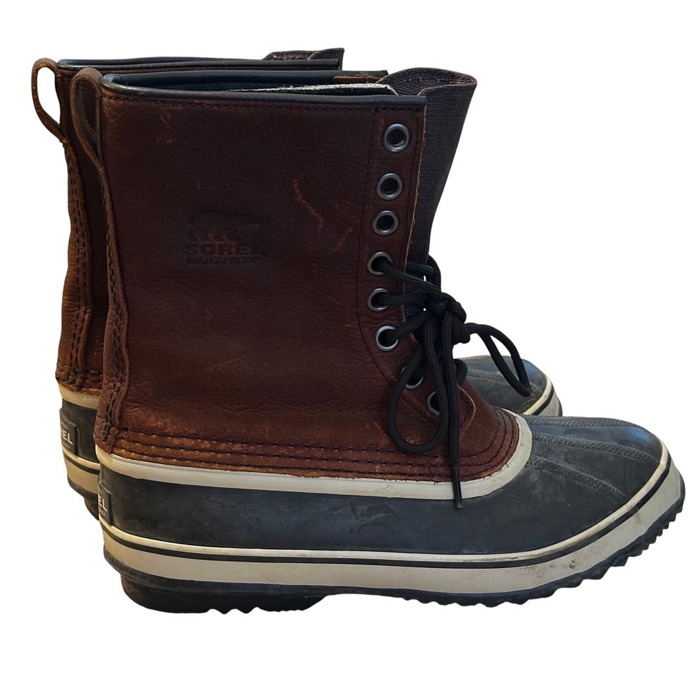 Sorel Brown Black Caribou Winter Boots Men's 9.5
